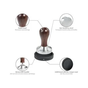 Prensa de café expreso con alfombrilla de manipulación 304_2