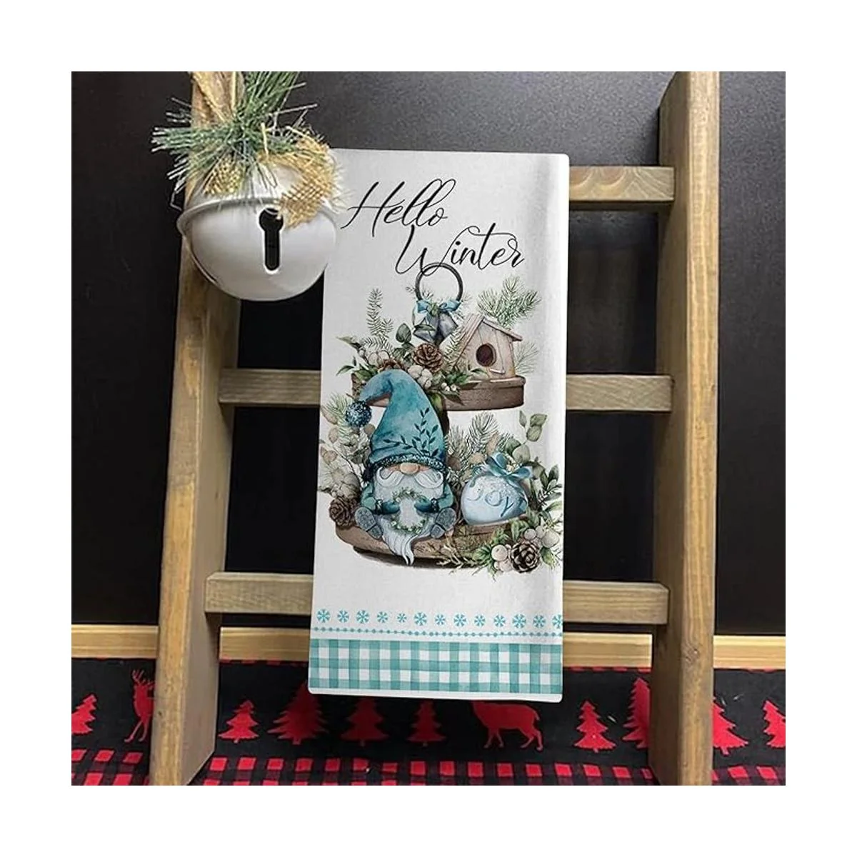 Seliem Hello Winter Gnome Joy Toalla de cocina con diseño_6