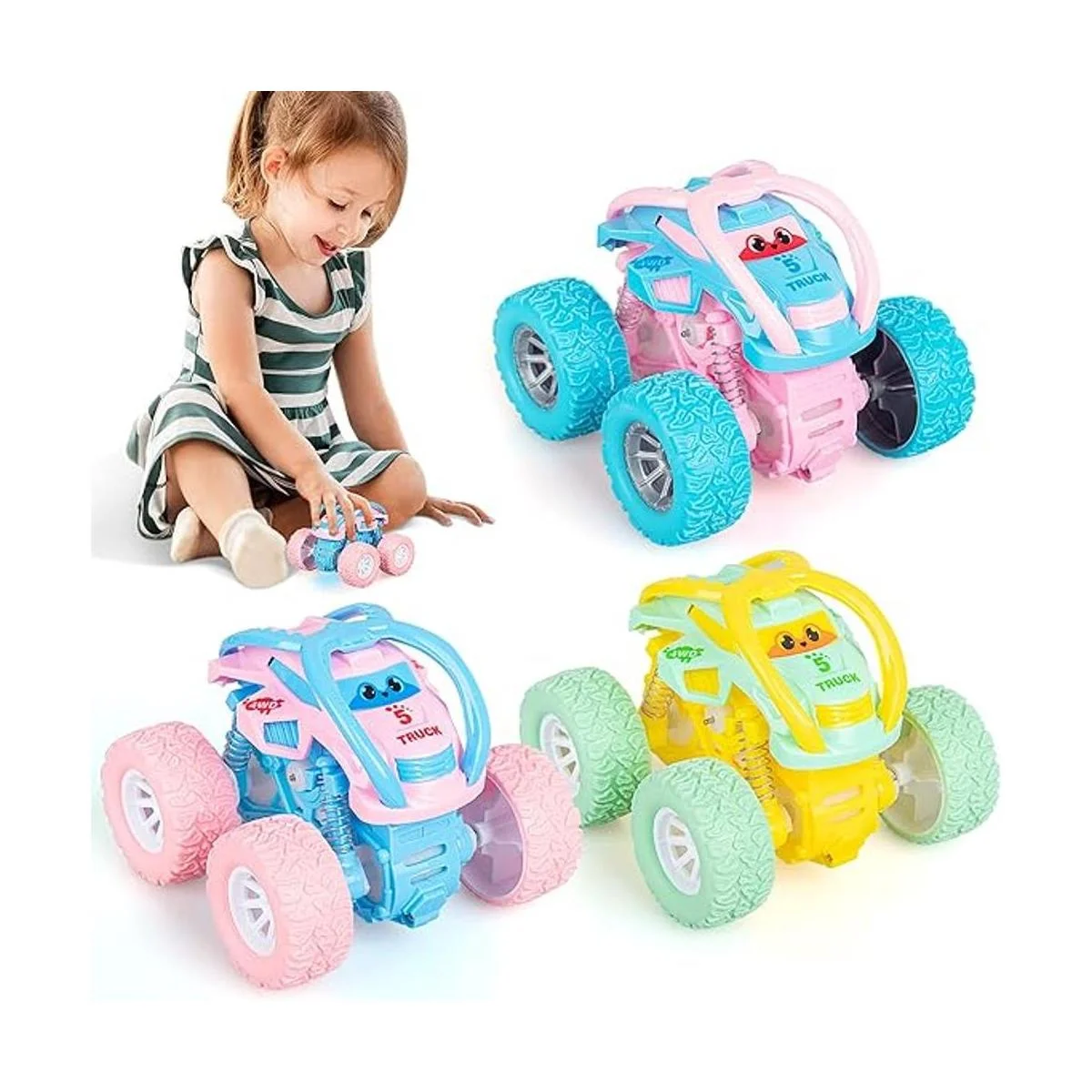 LODBY Cute Push Go DoubleDirections Vehicles Sets for_1