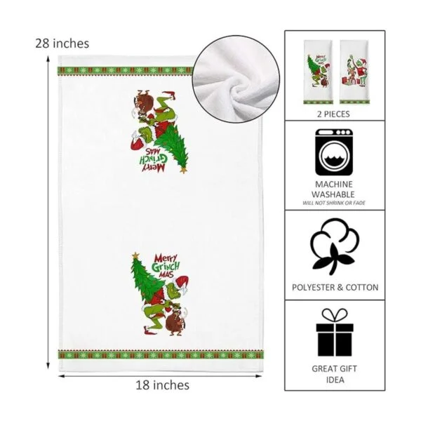 Seliem Toalla decorativa de cocina de Feliz Navidad_3