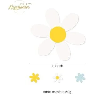 NICROLANDEE 12 faroles de papel de margaritas amarillas y_4