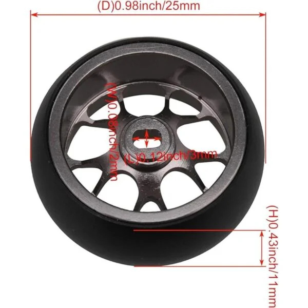 logyues 4 piezas de titanio RC128 de 0.98 x 0.43_5