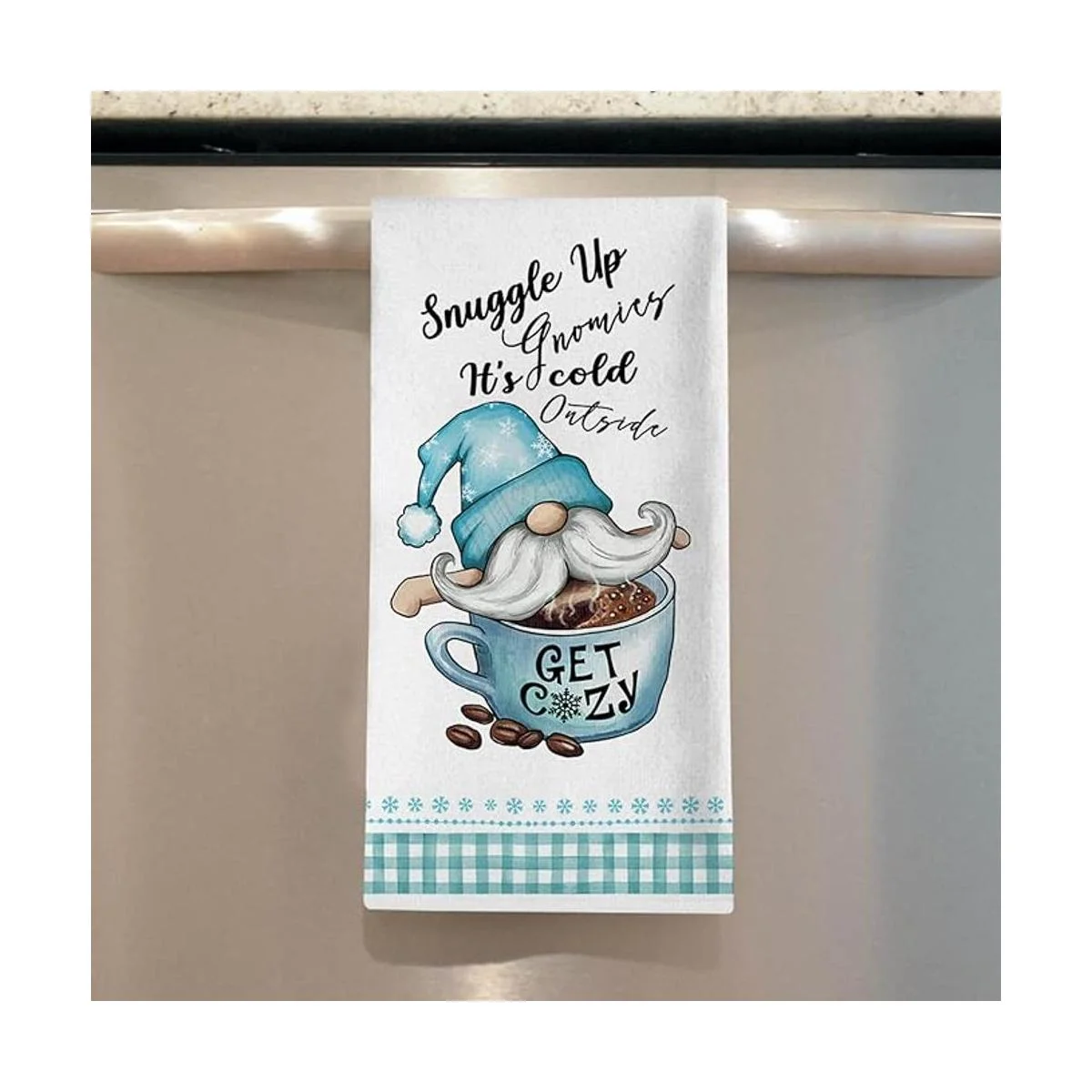 Seliem Hello Winter Gnome Joy Toalla de cocina con diseño_7