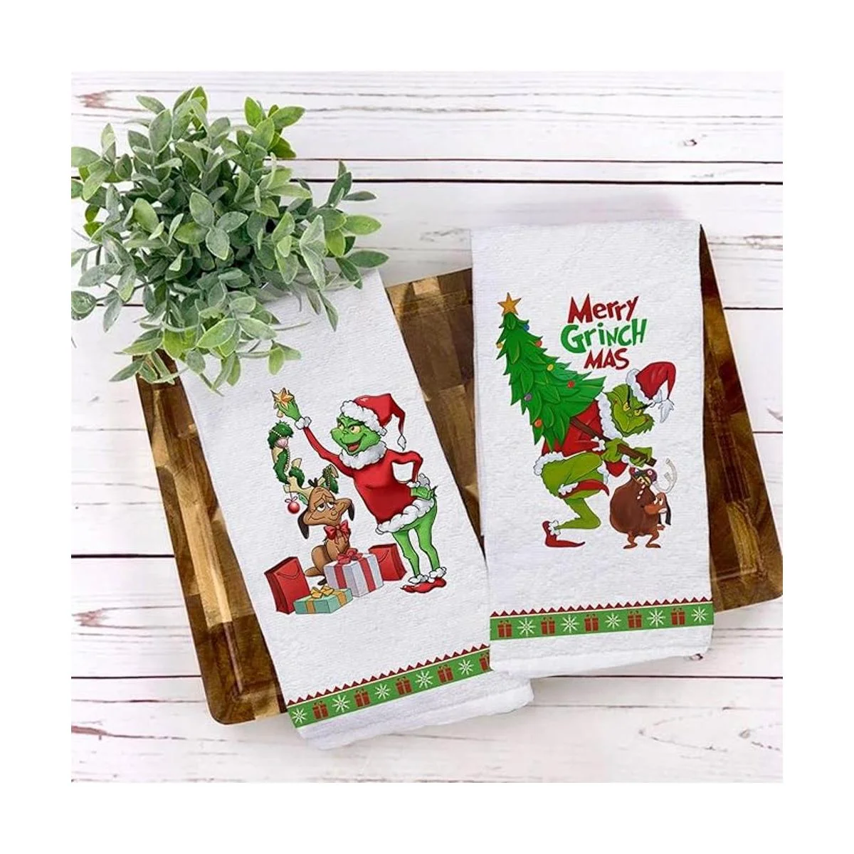 Seliem Toalla decorativa de cocina de Feliz Navidad_4