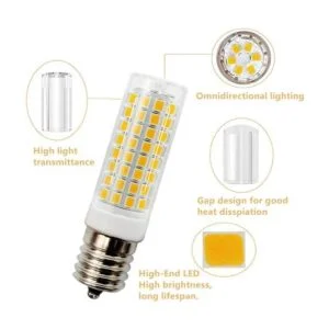 Bombilla LED E17 regulable 8W bajo microondas sobre_4