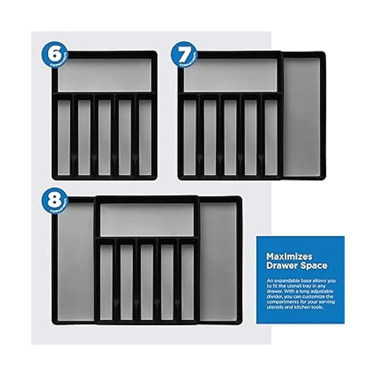 Organizador de cajones de cubiertos expandible bandeja de_4