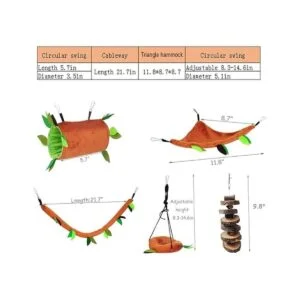 Hamiledyi Hamster Hamaca de animales pequeños colgando de_6