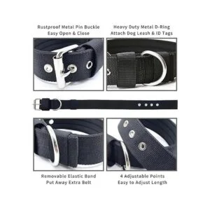 Collar táctico de alta resistencia para perro nailon_3