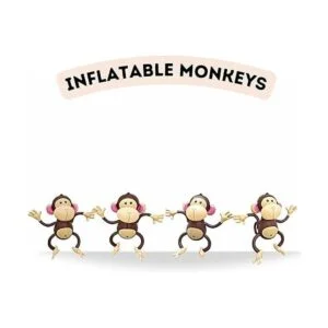 4Es Novelty Mono inflable paquete de 4 monos colgantes_4