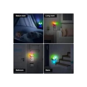 6 luces nocturnas de hongo con sensor de luz de 7 colores_6