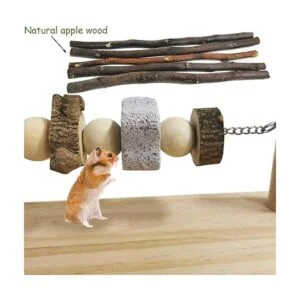 Kathson Hamster Madera Ledge Plataforma Masticar Juguetes_2