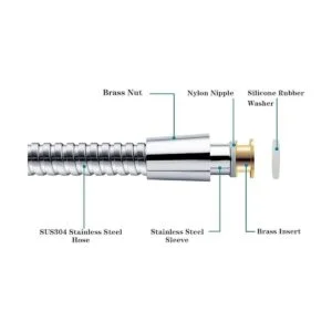 BRIGHT SHOWERS Manguera de ducha para cabezales de ducha_2