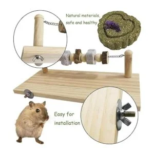 Kathson Hamster Madera Ledge Plataforma Masticar Juguetes_6