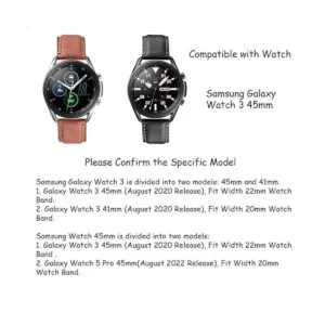 Paquete de 2 correas para Galaxy Watch 3 de 1.772 in_3