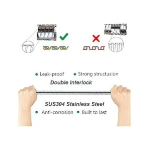 BRIGHT SHOWERS Manguera de ducha para cabezales de ducha_4