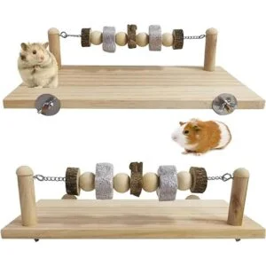 Kathson Hamster Madera Ledge Plataforma Masticar Juguetes_3