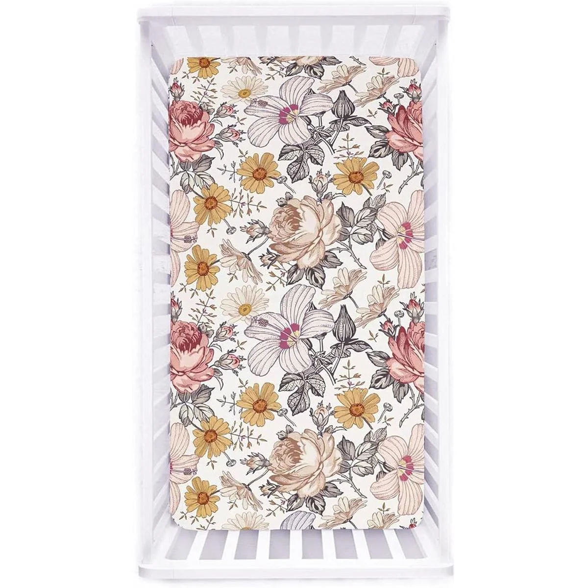 Juego de sábanas de algodón de jersey para cuna universal_1