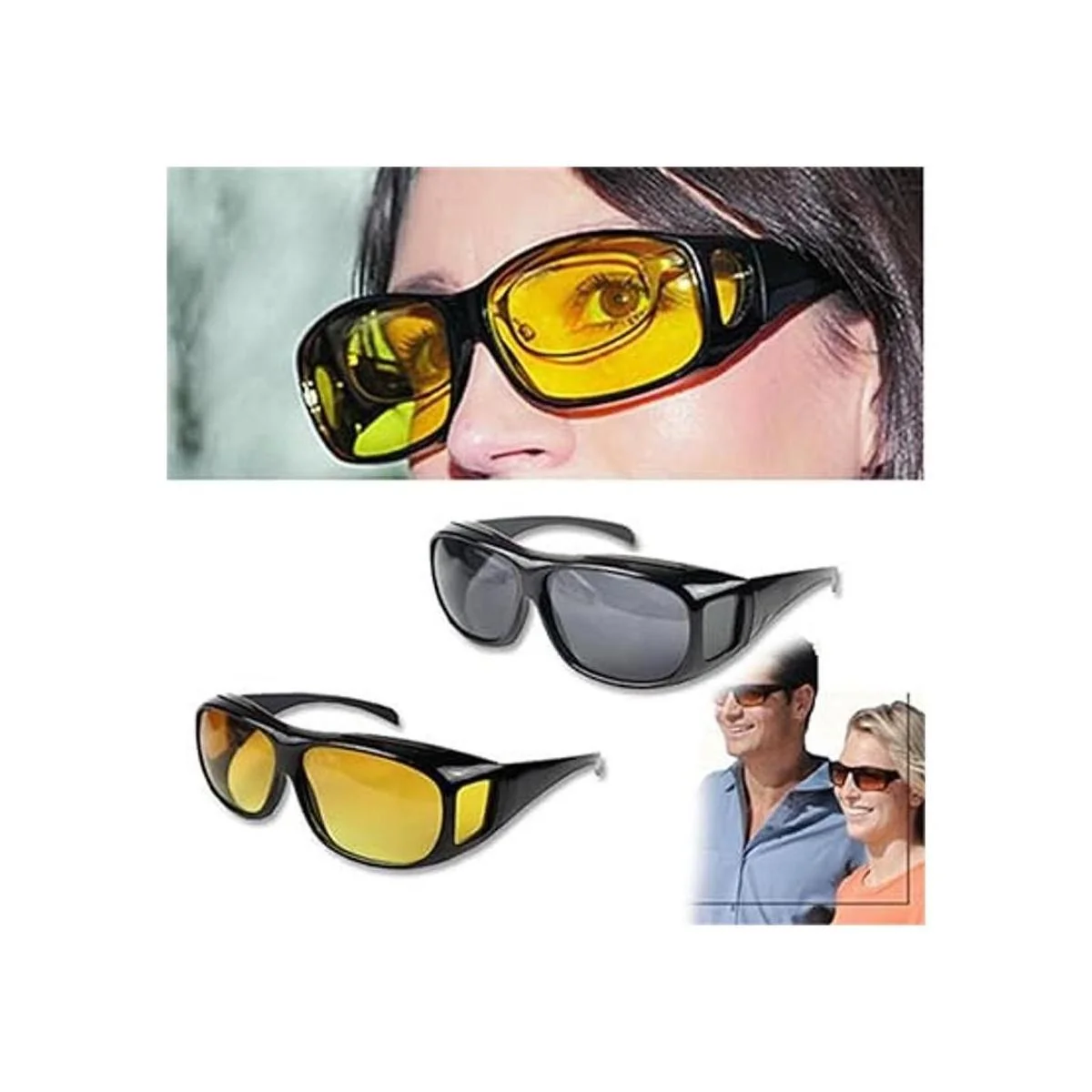BOOLAVARD 2 lentes de sol de visión nocturna HD para_7