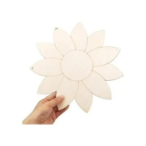 4 unidades de madera sin terminar girasol recortado madera_2