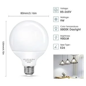 Bombillas LED G25 para tocador equivalente a bombilla_4