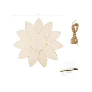 4 unidades de madera sin terminar girasol recortado madera_3