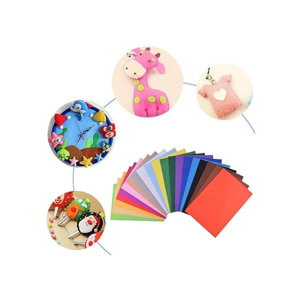 Juego de 20 hojas de fieltro para manualidades 8 x 12_5