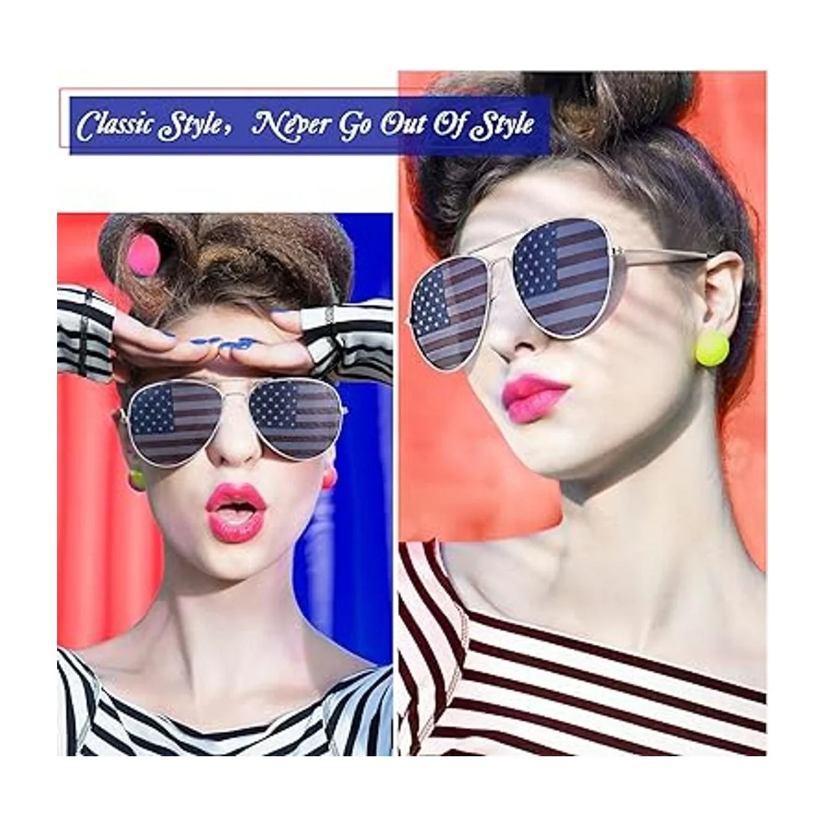 6 pares de gafas de sol de la bandera patriótica americana_4