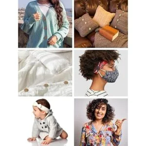 Mandala Crafts Botones grandes de madera para_4