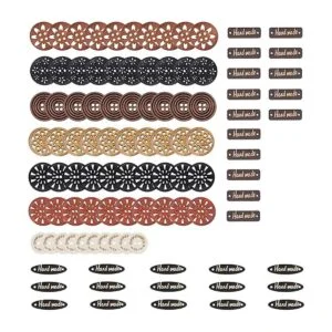 Mandala Crafts Botones grandes de madera para_2