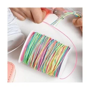 Incraftables Juego de 3 rollos de cuerda elástica blanco_6