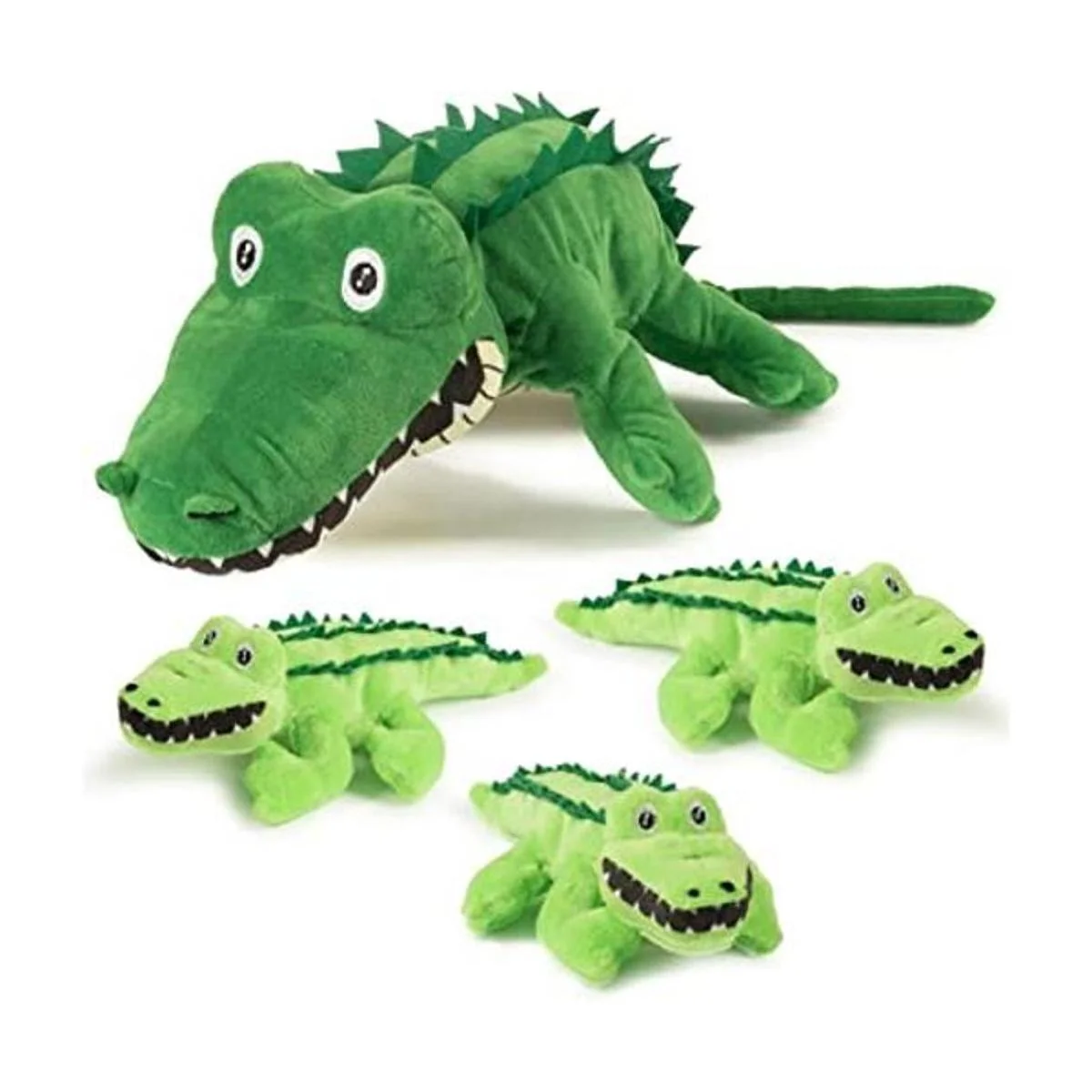 Mamá de peluche parlante con 3 caimanes en su abdomen_1