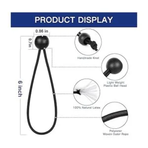 Cordones elásticos de bola de 6 pulgadas con bolas 50_2