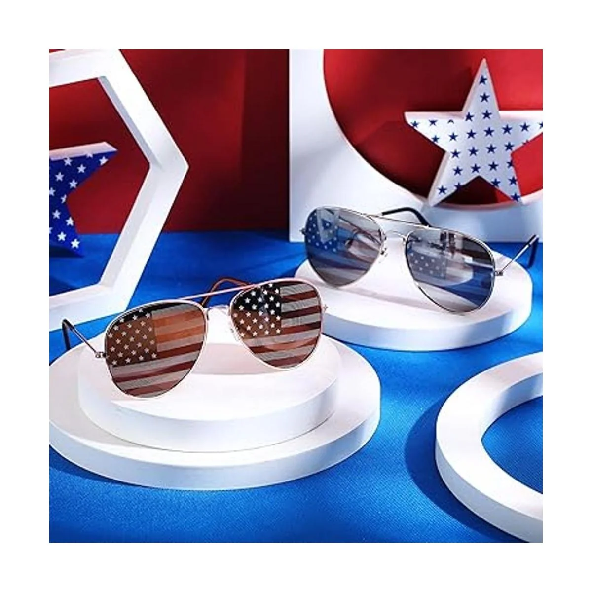 6 pares de gafas de sol de la bandera patriótica americana_5