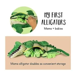 Mamá de peluche parlante con 3 caimanes en su abdomen_3