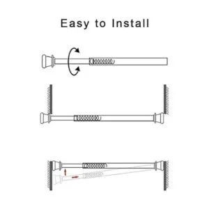 6 varillas de tensión barra de cortina de tensión Goowin_5