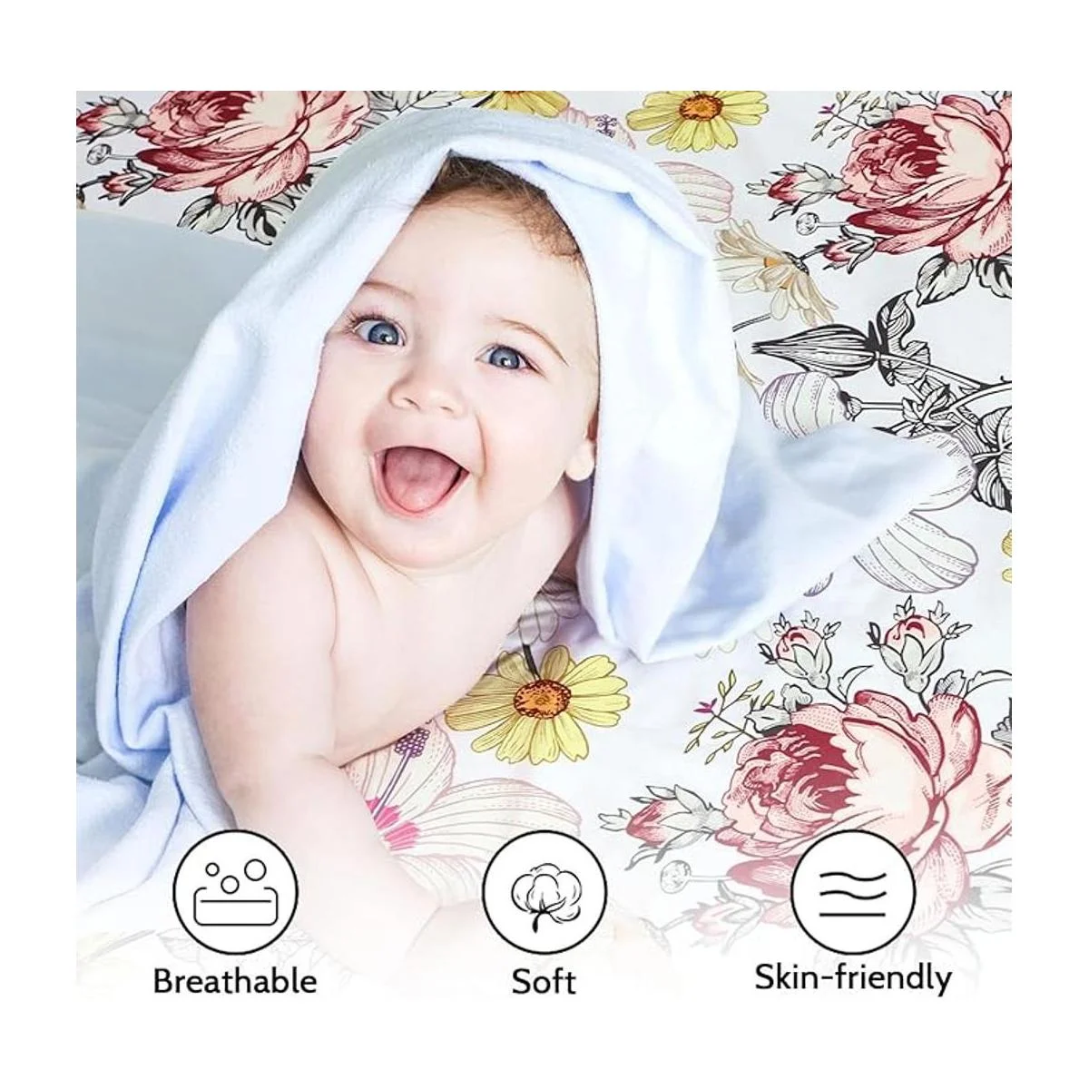 Juego de sábanas de algodón de jersey para cuna universal_6