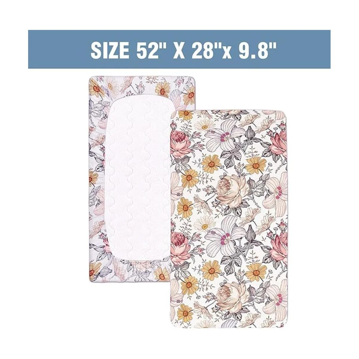 Juego de sábanas de algodón de jersey para cuna universal_2