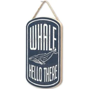 Open Road Brands Letrero colgante de Whale Hello There_2