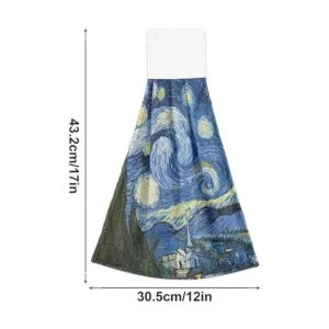 Qilmy Juego de 2 toallas de mano absorbentes con gancho y_3