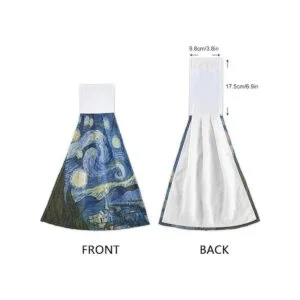 Qilmy Juego de 2 toallas de mano absorbentes con gancho y_4