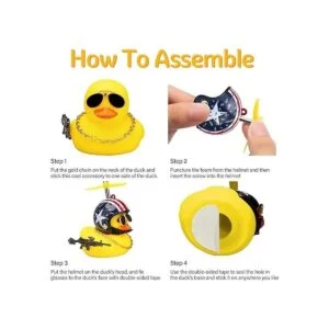 wonuu Pato de goma para automóvil lindo pato amarillo que_4