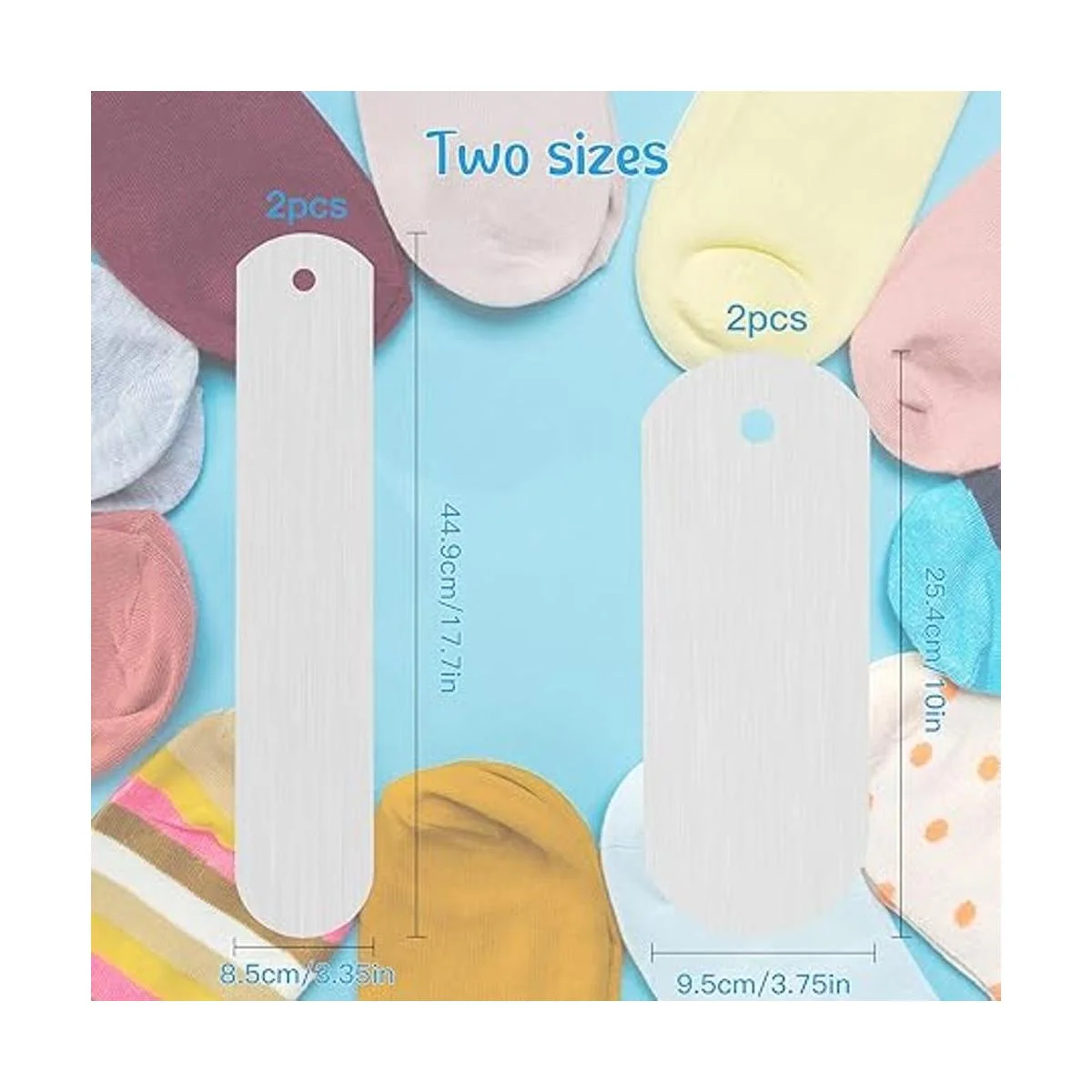 Hotop 4 piezas de calcetines rectos de metal para_3