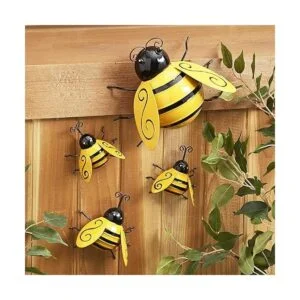 Decoración de pared de metal 4 piezas de hierro 3D_5