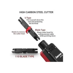 AMPCOM RJ45 Herramienta perforadora con cable Hooker AM918B_2