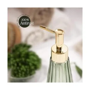 EMPO Dispensador de jabón de vidrio vintage elegante_4