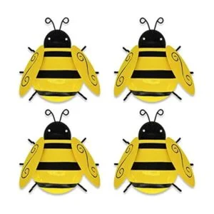 Decoración de pared de metal 4 piezas de hierro 3D_1