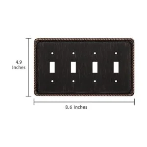 Placa decorativa de pared con borde de cuerda cubierta de_3