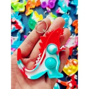 Bluk Llavero sensorial pequeño con diseño de arco iris_6