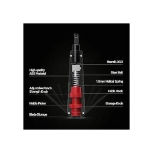 AMPCOM RJ45 Herramienta perforadora con cable Hooker AM918B_3