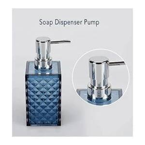 Juego de accesorios de baño azul 4 piezas cuadrados de_4